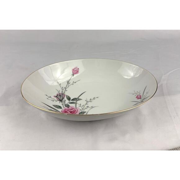 VTG Oval Serving Dish Vegetable Bowl Golden Rose Fine China of Japan 10" Long - Picture 9 of 14